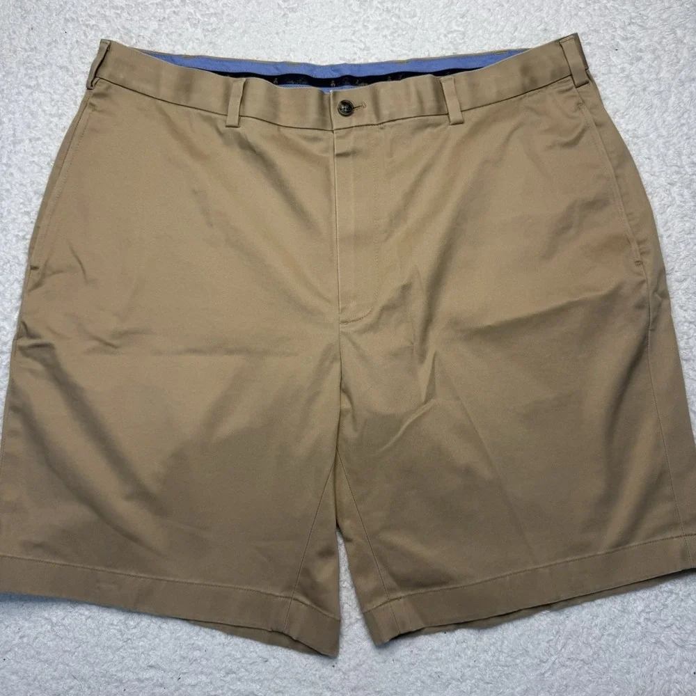 Brooks Brothers Chino Shorts Mens 38 Tan Advantage Lightweight Stretch‎ Khaki